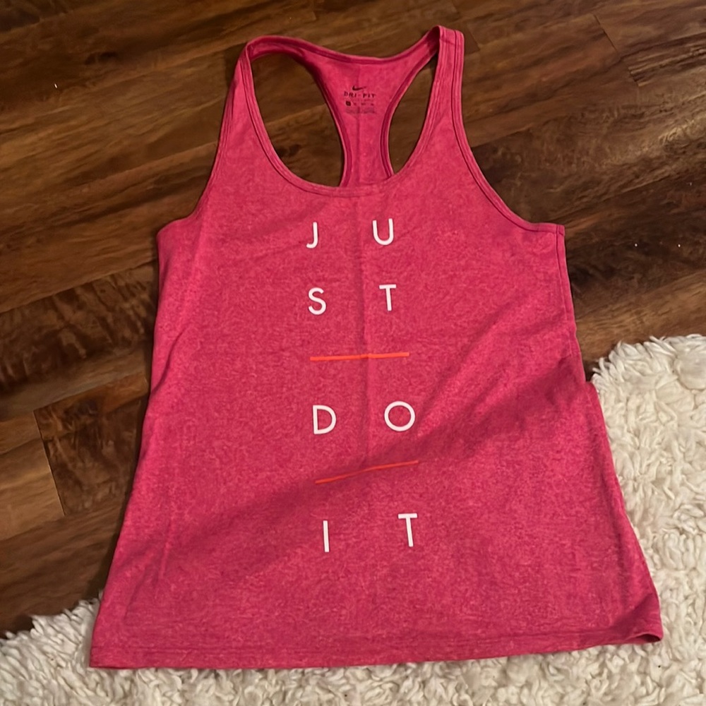 Pink dry fit tank top from Nike